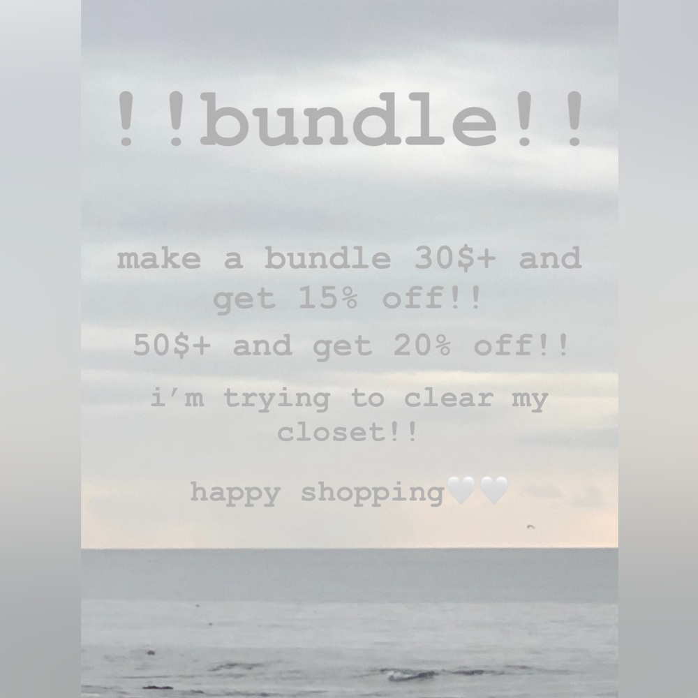 Bundle!! 15 & 20% off deals!! hurry because this is a limited time offer🤍🤍